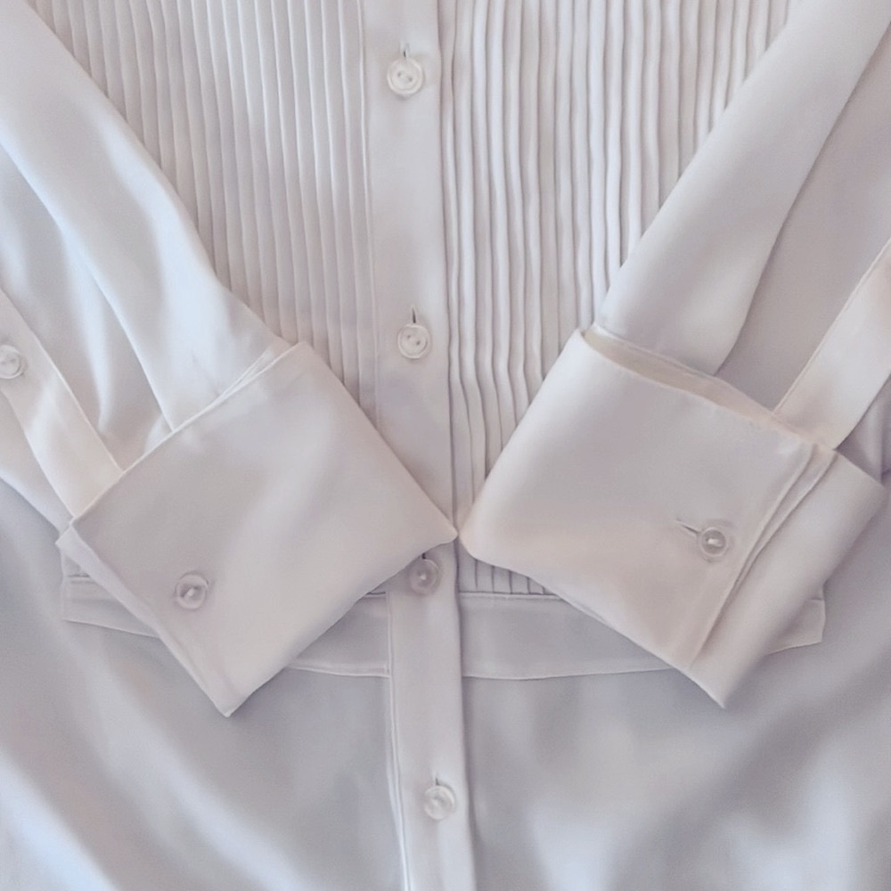 NEW WITH TAGS! J.CREW WOMENS DETAILED VINTAGE PLEATED BLOUSE | IVORY | FALL 2014 - Picture 4 of 7